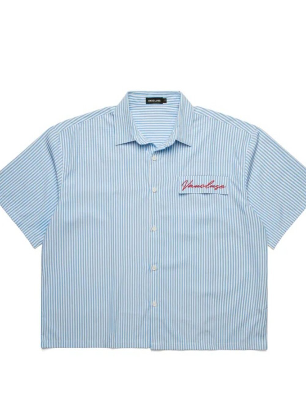 VAUCLUSE Striped Signature Short Sleeve Shirt - White/Blue - Picture 2 of 4